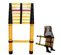 JCNAGXY Échelle Polyvalente de 2 m//4 m de Haut, Extension d'échelle télescopique en Fibre de Verre, Non Conductrice, échelle Pliable Portable, Charge 150 kg