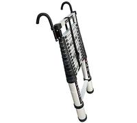 JCNAGXY Échelle télescopique avec Crochet Amovible, échelle de Grenier Pliante à Extension télescopique en Aluminium - Charge 150 kg, Longueur 2 m/2,6 m/2,9 m/3,2 m/3,8 m/4,1 m/4,4 m