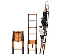 JCNAGXY Échelle télescopique en Aluminium 8 m/7 m/6 m/5 m/4 m/3,5 m/2 m, échelles télescopiques Pliantes Robustes pour travaux extérieurs sur Le Toit, Camping-Car, Grenier, Maison, Charge 150 kg