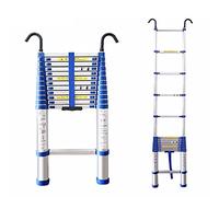 JCNAGXY Échelle télescopique en Aluminium avec Crochet, échelles à rallonge télescopiques de 8 m/7 m/6 m/5 m/4 m/2 m/1 m de Hauteur pour travaux extérieurs de loft à Domicile, capacité de 330 Livres