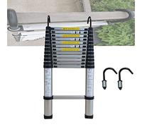 JCNAGXY Échelle télescopique Professionnelle à rallonge avec Crochet Amovible, échelle télescopique légère Anti-pincement pour travaux électriques, Charge maximale 330 LB