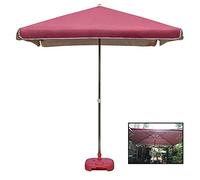 JCNAGXY Garden Parasol Sun Umbrella Patio 6.6ft Square Patio Umbrella with 20kg Base, Four Height Adjustable Windproof Outdoor Umbrella with Rust- Ribs for Commercial