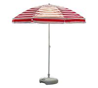 JCNAGXY Garden Parasol Sun Umbrella Patio Beach Patio Umbrella, 6.6 Feet Waterproof Outdoor Umbrella with 8 Steel Wire Ribs, Red White Striped Pattern, for Fishing Camping