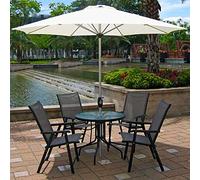 JCNAGXY Garden Parasol Sun Umbrella Patio Dock Pool Patio Umbrella with Quite Sturdy Cement Base, Thick Polyester Fabric and Crank Lift Handle for Garden Deck