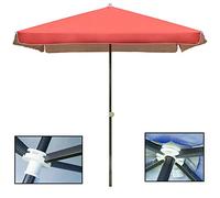 JCNAGXY Garden Parasol Sun Umbrella Patio Rectangle Market Table Umbrella, Lightweight Windproof Garden Deck Patio Umbrella with 8 Sturdy Ribs, Easy to Put Together