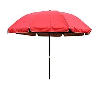 JCNAGXY Garden Patio Parasol Umbrella, Wind Up Sun Shade Easy Assembly UV Protective Waterproof for Outdoor Beach and Market Sun Umbrella,Red