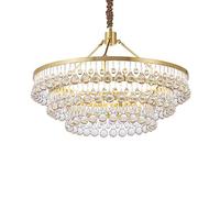 JCNAGXY Indoor Chandelier, Chandeliers Postmodern Luxury Atmosphere Restaurant Crystal Water Drop Lamp Designer Model Room Hotel Living Room Round Chandelier
