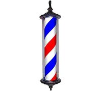 JCNAGXY Lantern Solar Lantern Outdoor, Light LED Barbers Pole, Retro Red Blanc Blue Rotation Rotation Brôlement Lampe à Coiffure Murale Mur