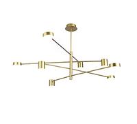 JCNAGXY LED spoutnik 8 lumières Moderne doré, luminaire Suspendu Industriel Vintage pour Salle à Manger, Cuisine, Salon, Chambre à Coucher, doré - lumière Tricolore 8 lumières