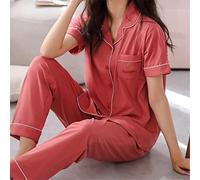 JCNAGXY Long Tail Warm Pjs - Princesse Garçonne pour Femmes Chino De Coton Rayé avec Cardigan en Soie ICY Summer Hiver