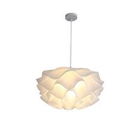 JCNAGXY Nordic Creative White Acrylic Flower Pendant Light Single Dining Pendant Lamp Indoor e27 Lighting 's Room Chandelier Decor Warm Fixture