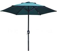 JCNAGXY Outdoor Garden Parasols 6.5ft / 2m Round Garden Patio Table Parasol Umbrella, Portable Sun Shelter for Outside Market Terrace Deck Yard Pool Side, Green,Without Parasol Base