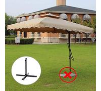 JCNAGXY Outdoor Parasol, Patio Umbrella, Double Top Cantilever Hanging Big Sun Umbrella with Base, Sun Umbrella for Garden/Beach/Poo