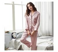 JCNAGXY Pyjama Set Femme Satin Étanche Tailleur Longue Manche Pyjamas Coverté Rêve Wintère Housse de Lit Sérigraphie