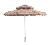 JCNAGXY Round Double Roof Straw Parasol, Outdoor Sunshade Tube 250 CM Thatched Parasol, for Terrace Courtyard Garden Sun Umbrella