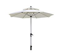 JCNAGXY Round Garden Parasol 2.7 M Garden Sun Umbrella Sunshade Outdoor Parasol Canopy Double Tier, for Garden Beach Travel