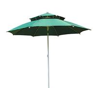 JCNAGXY Round Garden Umbrella - 8 Ribs, 2.4m Outdoor Parasol for Deck Market Beach, Double Top Sun Umbrella with Air Vent