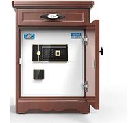 JCNAGXY Safe,Home Safe, Home Safe 60cm Drawer Solid Wood Bedside Table Small Safe Fingerprint Password Stealth Anti-Theft Cabinet Cabinet Safes (Color : Brown)