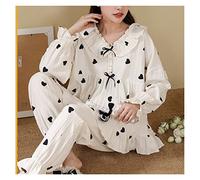 JCNAGXY Sleepwear à Texture Cotton Automne-Hiver Tailles Ajustables Garçon Pijama Loisissant