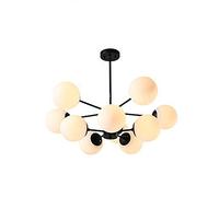 JCNAGXY spoutnik Moderne à 8 lumières, luminaire Suspendu réglable du Milieu du siècle, luminaire de Plafond Industriel Vintage pour Le Salon, Abat-Jour Noir Blanc.8 lumières C'est si Gentil