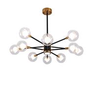 JCNAGXY Sputnik Chandelier g9 Glass Globe Chandelier Post Pendant Lighting Indoor Ceiling Light Fixture for Hallway Bar Kitchen Dining room-10 Lights 94x17cm(37x7inch)