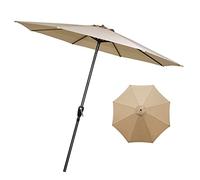 JCNAGXY Sun Parasol Umbrella Garden Parasols Khaki Patio Balcony Half Umbrella Semi-Circular with Crank, Sun Shade Semi Round Circular