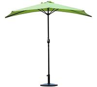 JCNAGXY Sun Umbrella Garden Parasols 2.7m Outdoor Patio Semicircular Half Umbrella with Crank Sun Shade Semi Round Circular for