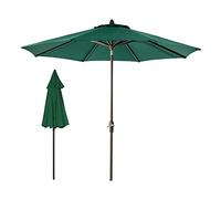 JCNAGXY Sunshade Shelter, Round Protection Sunshade Umbrella with Tilt and Crank, Wine Red, Dark Green, Beige, Khaki, 2.7m, for Garden Patio Yard Beach, Large Patio Umbrella Parasol