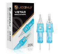 JCONLY VETAR Aiguille Tatouage 1215CML, 20 Pièces Aiguilles de Cartouche de Tatouage #12 (15CML) Bugpin Curved Magnum Tattoo Needle Cartridges pour Stylo de Machine