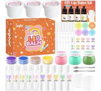 Jcoos Jcoos Kit de fabrication de baume à lèvres amusant pour enfants, beurre de karité, cire d'abeille naturelle, huile d'amande, huile d'amande douce, huile