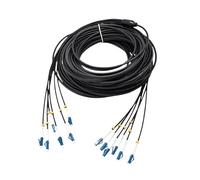 JCQXJJLWN Câble à fibre optique blindé TPU, LC UPC, cordon de raccordement flexible, monomode, 6/8 conducteurs, avec gaine de protection, 60 m, 80 m, 100 m, 120 m(6-core 6LC-6LC 100m)