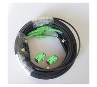 JCQXJJLWN Câble de dérivation à fibre optique monomode double cœur SC-SC/contact physique coudé extérieur 20M-70M avec adaptateur anti-courbure(Dual Drop Adapter 50M)
