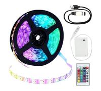 JCSJK 3M Bande LED à Piles, 90 Ruban LED & RGB5050 Contrôle via WiFi App et Télécommande Ruban Bande Pour Rétroéclairage TV, Décoration de Fête,Led Pour TV