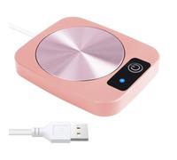 JCSJK Chauffe-tasse à café USB pour bureau, dessous de verre chauffant à 45 ℃ pour chauffer l'eau, le thé, le lait, le cappuccino, la maison, le bureau, cadeau pour les amateurs de café (rose)