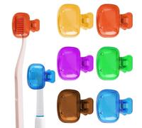 JCSJK Protege Brosse a Dent, 6pcs Capuchon de Protection Capuchons Brosse à Dents Convient Aux Brosses à Dents Manuelles et Électriques Bleu, Vert, Rouge, Orange, Marron, Violet