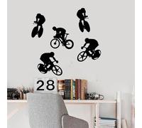 JCSMKFQ Autocollant mural cycliste de vitesse autocollant de maison cycliste décoration de chambre de garçon décalcomanie décoration murale en vinyle