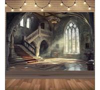 JCSMKFQ Papier peint 3D autocollant en PVC escalier à arcades classique, décor mural pour salon ou chambre à coucher