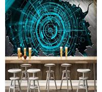 JCSMKFQ Papier peint mural 3D créatif fond d'écran numérique spatial décoration murale pour la maison peinture murale art mural autocollant en tissu de soie