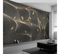 JCSMKFQ Papier peint mural 3D pour intérieur, lignes abstraites, géométriques, feuille d'or, salon, chambre à coucher, décoration murale, autocollant