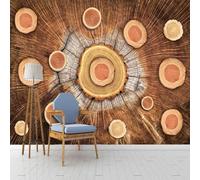JCSMKFQ Papier peint mural 3D pour intérieur, motif abstrait en trois dimensions, grain de bois, pour salon, chambre à coucher, décoration murale, autocollant