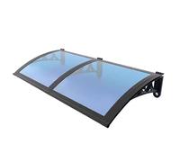 JCSRYD Auvent de Terrasse, Marquise de Porte Exterieur, Store Banne en Polycarbonate, Idéal pour la Pluie, la Neige et Le Soleil, 50/60/100/120/160/200 cm(Blue,60 * 200cm/24 * 79in)