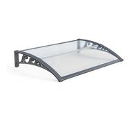 JCSRYD Auvent Porte D'entree, Auvent de Porte, Marquise de Porte Exterieur en Polycarbonate, Abri Contre la Pluie, Abri Terrasse pour Porche, Patio ou Terrasse(Clear,60 * 120cm/24 * 47in)