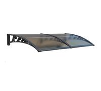 JCSRYD Auvent Porte D'entree, Auvent de Porte, Marquise de Porte Exterieur en Polycarbonate, Abri Contre la Pluie, Abri Terrasse pour Porche, Patio ou Terrasse(Brown,60 * 200cm/24 * 79in)
