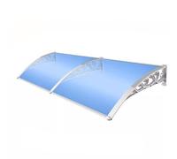JCSRYD Auvent Porte D'entree, Marquise de Fenêtre ou Auvent de Porte D'entrée, Toile en Polycarbonate - Protection Contre la Pluie et la Neige(100 * 200cm/39 * 79in)