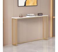 JCSRYD Etagere Radiateur, Table Console D'entrée, Hauteur 75 cm, Idéale comme Table D'appoint Étroite Derrière Un Canapé, pour Un Couloir ou Une Entrée(Gold,100 * 20cm/39 * 8in)