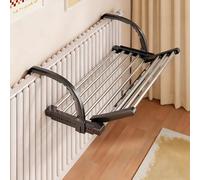 JCSRYD Étendoir à Linge Portable pour Balcon, Rebord de Fenêtre, Radiateur, avec Crochets, Tablette Radiateur sans Percer, À Suspendre Aux Cadres de Fenêtre et Aux Rambardes(60 * 35cm/24 * 14in)