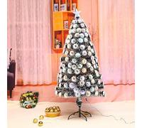 JCSRYD Sapin de Noël Artificiel Pré-illuminé, à Charnières, avec Support en Métal, Idéal pour Une Décoration de Noël Intérieure et Extérieure(210cm/7ft)
