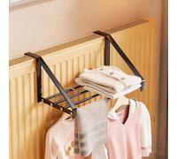 JCSRYD Tablette Radiateur sans Percer, Étendoir à Linge pour Radiateur, Séchoir Compact, Support à Suspendre Aux Fenêtres et Aux Balustrades(Black,40 * 30cm/16 * 12in)