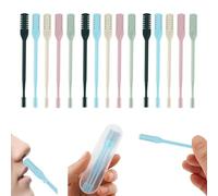 JCSY Tondeuse nasale double face 2 en 1 rotative à 360 ° avec brosse de nettoyage douce et cure-oreille, outil d'épilation portable pour homme et femme (15 pièces)