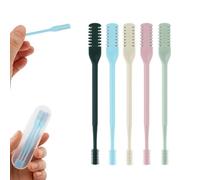 JCSY Tondeuse nasale double face 2 en 1 rotative à 360 ° avec brosse de nettoyage douce et cure-oreille, outil d'épilation portable pour homme et femme, essentiels de voyage (5 pièces)